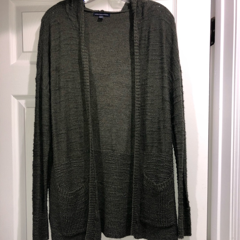 Green cardigan